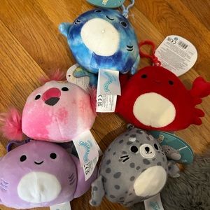 5 pack squishmellow keychains